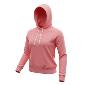 Under Armour Women’s Coral Pink Hoodie Pullover Sweatshirt Loose Fit Size Medium
